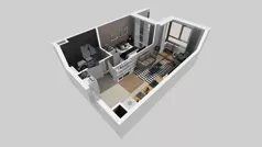 2 pokoje, mieszkanie 35,83 m², piętro 6, oferta nr A/71, Apartamenty Metro Wilanowska, Warszawa, Mokotów, Ksawerów, ul. Pejzażowa 26