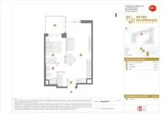 2 pokoje, mieszkanie 39,92 m², piętro 3, oferta nr A/98, Apartamenty Metro Wilanowska, Warszawa, Mokotów, Ksawerów, ul. Pejzażowa 26