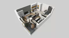 2 pokoje, mieszkanie 39,92 m², piętro 3, oferta nr A/98, Apartamenty Metro Wilanowska, Warszawa, Mokotów, Ksawerów, ul. Pejzażowa 26