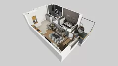 2 pokoje, mieszkanie 39,92 m², piętro 3, oferta nr A/98, Apartamenty Metro Wilanowska, Warszawa, Mokotów, Ksawerów, ul. Pejzażowa 26