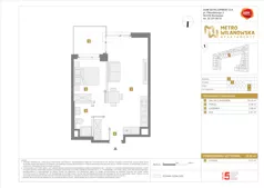 2 pokoje, mieszkanie 39,92 m², piętro 6, oferta nr A/110, Apartamenty Metro Wilanowska, Warszawa, Mokotów, Ksawerów, ul. Pejzażowa 26