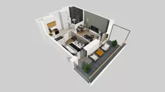 2 pokoje, mieszkanie 33,52 m², piętro 1, oferta nr A/118, Apartamenty Metro Wilanowska, Warszawa, Mokotów, Ksawerów, ul. Pejzażowa 26