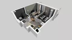 2 pokoje, mieszkanie 33,52 m², piętro 1, oferta nr A/118, Apartamenty Metro Wilanowska, Warszawa, Mokotów, Ksawerów, ul. Pejzażowa 26