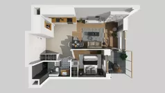 2 pokoje, mieszkanie 39,92 m², piętro 5, oferta nr A/135, Apartamenty Metro Wilanowska, Warszawa, Mokotów, Ksawerów, ul. Pejzażowa 26