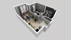 2 pokoje, mieszkanie 39,92 m², piętro 5, oferta nr A/135, Apartamenty Metro Wilanowska, Warszawa, Mokotów, Ksawerów, ul. Pejzażowa 26