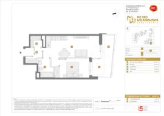 2 pokoje, mieszkanie 40,67 m², parter, oferta nr A/185, Apartamenty Metro Wilanowska, Warszawa, Mokotów, Ksawerów, ul. Pejzażowa 26