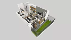 2 pokoje, mieszkanie 40,67 m², parter, oferta nr A/185, Apartamenty Metro Wilanowska, Warszawa, Mokotów, Ksawerów, ul. Pejzażowa 26