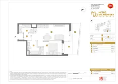 2 pokoje, mieszkanie 38,05 m², parter, oferta nr A/186, Apartamenty Metro Wilanowska, Warszawa, Mokotów, Ksawerów, ul. Pejzażowa 26