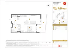 2 pokoje, mieszkanie 40,31 m², parter, oferta nr A/187, Apartamenty Metro Wilanowska, Warszawa, Mokotów, Ksawerów, ul. Pejzażowa 26