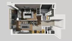 2 pokoje, mieszkanie 40,75 m², piętro 1, oferta nr A/199, Apartamenty Metro Wilanowska, Warszawa, Mokotów, Ksawerów, ul. Pejzażowa 26