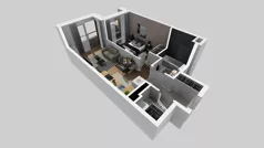 2 pokoje, mieszkanie 40,75 m², piętro 1, oferta nr A/199, Apartamenty Metro Wilanowska, Warszawa, Mokotów, Ksawerów, ul. Pejzażowa 26