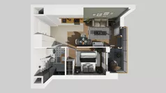 2 pokoje, mieszkanie 31,75 m², piętro 4, oferta nr A/249, Apartamenty Metro Wilanowska, Warszawa, Mokotów, Ksawerów, ul. Pejzażowa 26