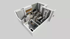 2 pokoje, mieszkanie 38,54 m², piętro 6, oferta nr A/270, Apartamenty Metro Wilanowska, Warszawa, Mokotów, Ksawerów, ul. Pejzażowa 26