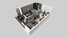 2 pokoje, mieszkanie 38,54 m², piętro 6, oferta nr A/270, Apartamenty Metro Wilanowska, Warszawa, Mokotów, Ksawerów, ul. Pejzażowa 26