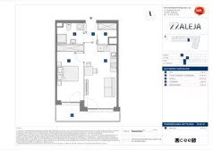 2 pokoje, mieszkanie 39,62 m², piętro 1, oferta nr E/54, 29. Aleja, Kraków, Stare Miasto, Warszawskie, ul. Prandoty 10c / al. 29 Listopada
