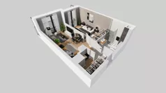 2 pokoje, mieszkanie 39,62 m², piętro 1, oferta nr E/54, 29. Aleja, Kraków, Stare Miasto, Warszawskie, ul. Prandoty 10c / al. 29 Listopada
