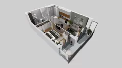 2 pokoje, mieszkanie 39,62 m², piętro 1, oferta nr E/54, 29. Aleja, Kraków, Stare Miasto, Warszawskie, ul. Prandoty 10c / al. 29 Listopada