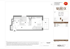 2 pokoje, mieszkanie 32,94 m², piętro 2, oferta nr A/12, Osiedle Wilno 9.2, Warszawa, Targówek, Elsnerów, ul. Rudnicka