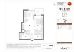 2 pokoje, mieszkanie 42,31 m², piętro 1, oferta nr A/70, Osiedle Wilno 9.2, Warszawa, Targówek, Elsnerów, ul. Rudnicka