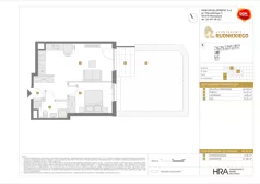 2 pokoje, mieszkanie 37,91 m², piętro 1, oferta nr C/120, Apartamenty Rudnickiego, Warszawa, Bielany, Piaski, ul. Rudnickiego 7