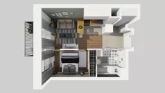2 pokoje, mieszkanie 30,18 m², piętro 5, oferta nr B/63, Apartamenty Park Matecznego, Kraków, Podgórze, Mateczny, ul. Rydlówka 5