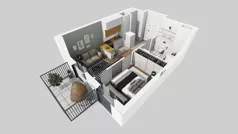 2 pokoje, mieszkanie 30,18 m², piętro 5, oferta nr B/63, Apartamenty Park Matecznego, Kraków, Podgórze, Mateczny, ul. Rydlówka 5