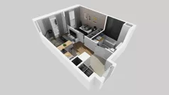 2 pokoje, mieszkanie 30,33 m², piętro 5, oferta nr B/64, Apartamenty Park Matecznego, Kraków, Podgórze, Mateczny, ul. Rydlówka 5