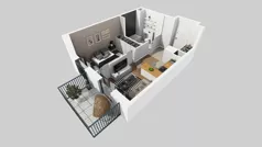 2 pokoje, mieszkanie 30,33 m², piętro 5, oferta nr B/64, Apartamenty Park Matecznego, Kraków, Podgórze, Mateczny, ul. Rydlówka 5