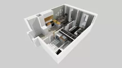 2 pokoje, mieszkanie 30,33 m², piętro 5, oferta nr B/64, Apartamenty Park Matecznego, Kraków, Podgórze, Mateczny, ul. Rydlówka 5