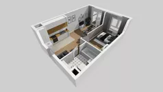 2 pokoje, mieszkanie 40,41 m², piętro 2, oferta nr B/14, Osiedle Urbino 4, Warszawa, Włochy, Raków, ul. Szybka