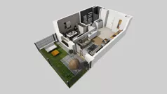 2 pokoje, mieszkanie 37,33 m², piętro 1, oferta nr C/12, Osiedle Urbino 4.2, Warszawa, Włochy, Raków, ul. Szybka