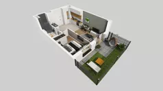 2 pokoje, mieszkanie 37,33 m², piętro 1, oferta nr C/12, Osiedle Urbino 4.2, Warszawa, Włochy, Raków, ul. Szybka