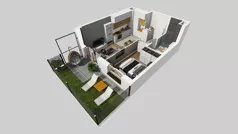 2 pokoje, mieszkanie 33,34 m², piętro 4, oferta nr D/19, Osiedle Urbino 4.2, Warszawa, Włochy, Raków, ul. Szybka