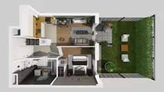 2 pokoje, mieszkanie 37,27 m², parter, oferta nr D/26, Osiedle Urbino 4.2, Warszawa, Włochy, Raków, ul. Szybka