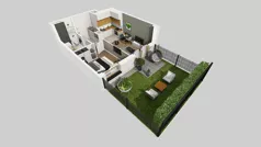2 pokoje, mieszkanie 37,27 m², parter, oferta nr D/26, Osiedle Urbino 4.2, Warszawa, Włochy, Raków, ul. Szybka