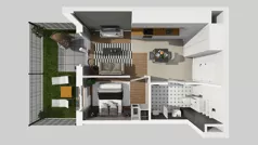 2 pokoje, mieszkanie 33,34 m², piętro 4, oferta nr D/19, Osiedle Urbino 4.2, Warszawa, Włochy, Raków, ul. Szybka