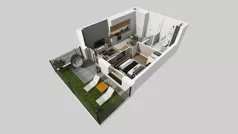2 pokoje, mieszkanie 33,34 m², piętro 4, oferta nr D/19, Osiedle Urbino 4.2, Warszawa, Włochy, Raków, ul. Szybka