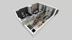2 pokoje, mieszkanie 33,34 m², piętro 4, oferta nr D/19, Osiedle Urbino 4.2, Warszawa, Włochy, Raków, ul. Szybka