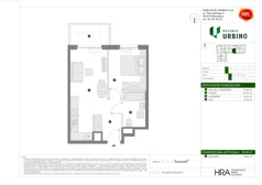 2 pokoje, mieszkanie 39,99 m², piętro 1, oferta nr E/3, Osiedle Urbino 4.3, Warszawa, Włochy, Raków, ul. Szybka
