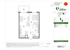 2 pokoje, mieszkanie 39,63 m², piętro 2, oferta nr E/9, Osiedle Urbino 4.3, Warszawa, Włochy, Raków, ul. Szybka