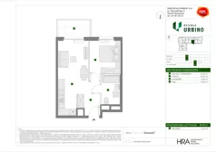 2 pokoje, mieszkanie 39,99 m², piętro 3, oferta nr E/13, Osiedle Urbino 4.3, Warszawa, Włochy, Raków, ul. Szybka