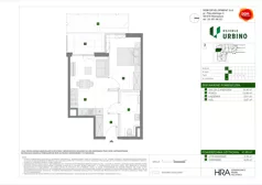 2 pokoje, mieszkanie 41,85 m², parter, oferta nr E/29, Osiedle Urbino 4.3, Warszawa, Włochy, Raków, ul. Szybka