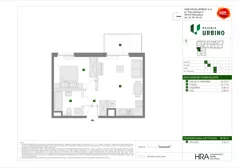 2 pokoje, mieszkanie 38,58 m², piętro 3, oferta nr E/50, Osiedle Urbino 4.3, Warszawa, Włochy, Raków, ul. Szybka