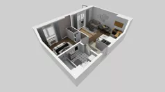 2 pokoje, mieszkanie 38,58 m², piętro 3, oferta nr E/50, Osiedle Urbino 4.3, Warszawa, Włochy, Raków, ul. Szybka