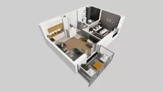 2 pokoje, mieszkanie 38,58 m², piętro 3, oferta nr E/50, Osiedle Urbino 4.3, Warszawa, Włochy, Raków, ul. Szybka