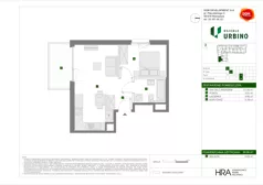 2 pokoje, mieszkanie 39,96 m², piętro 4, oferta nr E/58, Osiedle Urbino 4.3, Warszawa, Włochy, Raków, ul. Szybka