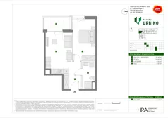2 pokoje, mieszkanie 41,89 m², piętro 5, oferta nr E/63, Osiedle Urbino 4.3, Warszawa, Włochy, Raków, ul. Szybka
