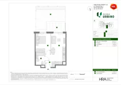 2 pokoje, mieszkanie 39,68 m², parter, oferta nr F/2, Osiedle Urbino 4, Warszawa, Włochy, Raków, ul. Szybka