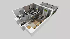 2 pokoje, mieszkanie 39,68 m², parter, oferta nr F/2, Osiedle Urbino 4.3, Warszawa, Włochy, Raków, ul. Szybka