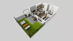 2 pokoje, mieszkanie 39,68 m², parter, oferta nr F/2, Osiedle Urbino 4.3, Warszawa, Włochy, Raków, ul. Szybka